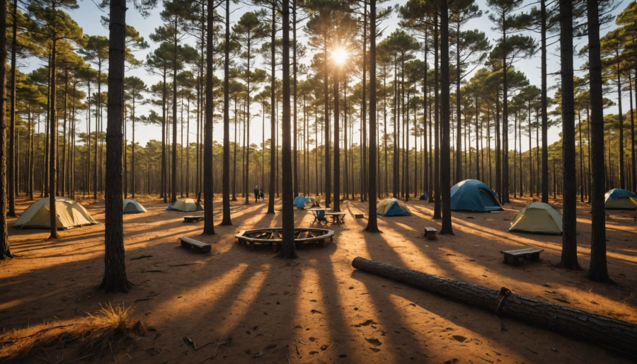 Erlebe naturverbundenes camping in den landes am atlantik